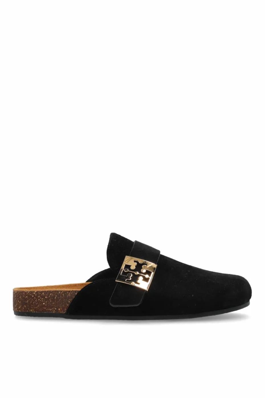 Tory Burch CZARNY Zamszowe klapki `Mellow`