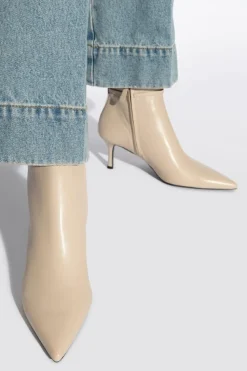 Tory Burch kremowy Botki `Double T`