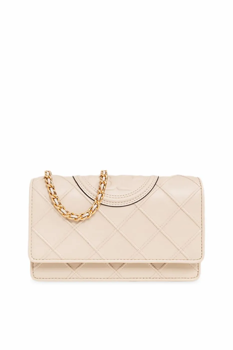 Tory Burch kremowy Portfel na pasku ‘Fleming’