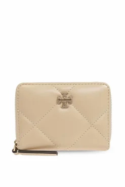 Tory Burch kremowy Skórzany portfel `Kira`