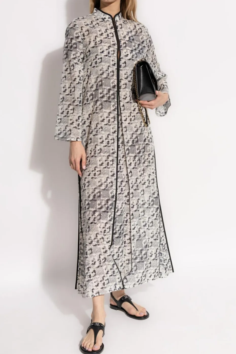 Tory Burch kremowy Sukienka z rozcięciem po bokach