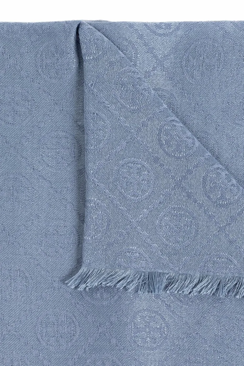 Tory Burch NIEBIESKI Szal z monogramem