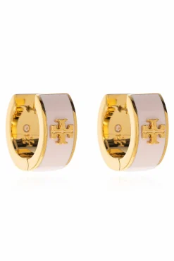 Tory Burch RÓŻOWY Kolczyki z logo