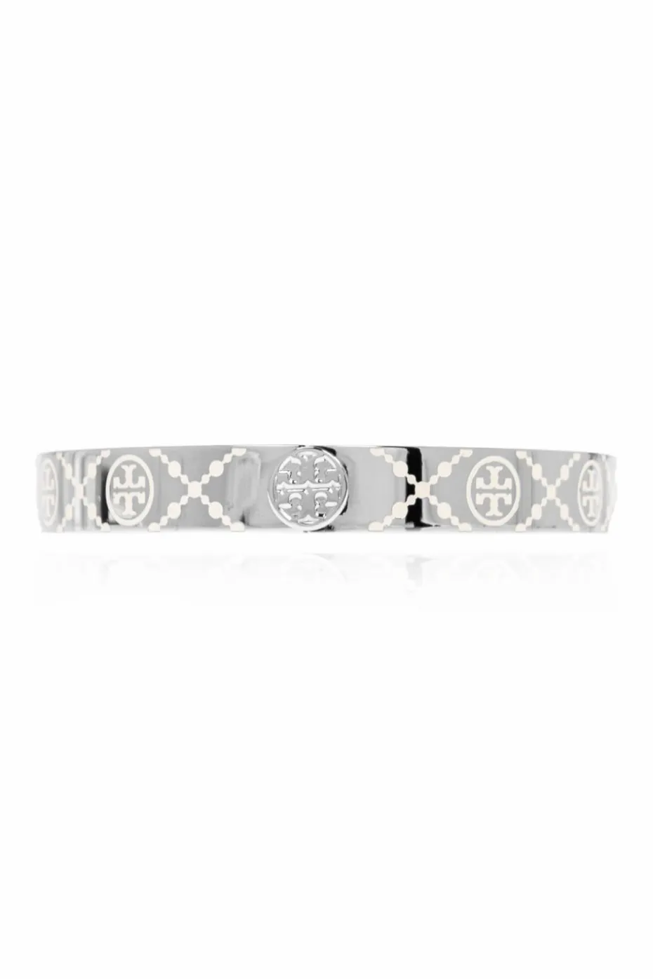 Tory Burch SREBRNY Bransoleta z logo
