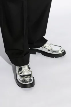 Tory Burch SREBRNY Buty `Lug` typu `loafers`