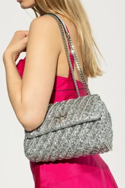 Tory Burch SREBRNY Torba na ramię `Kira Small`