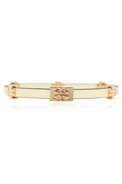 Tory Burch ŻÓŁTY Skórzana bransoleta