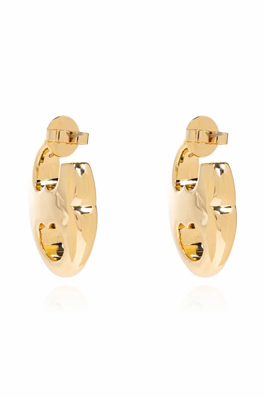 Tory Burch ZŁOTY Kolczyki z wygrawerowanym logo