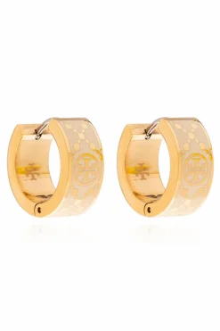 Tory Burch ZŁOTY Kolczyki z monogramem