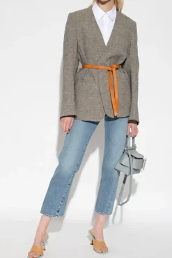 TOTEME NIEBIESKI Jeansy typu ‘cropped’