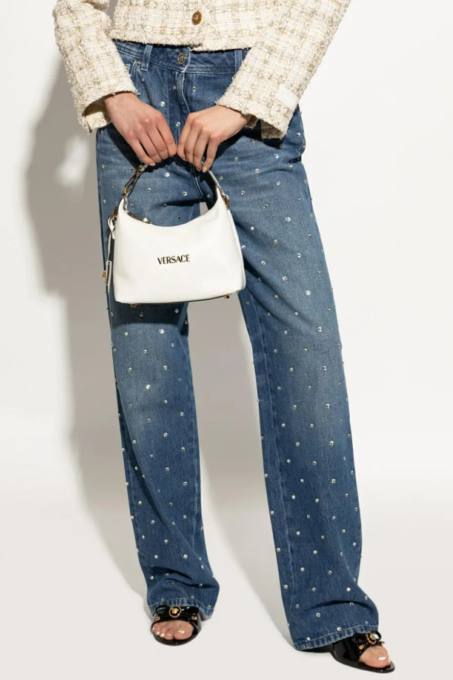 Versace BIAŁY Torba do ręki `Tag`