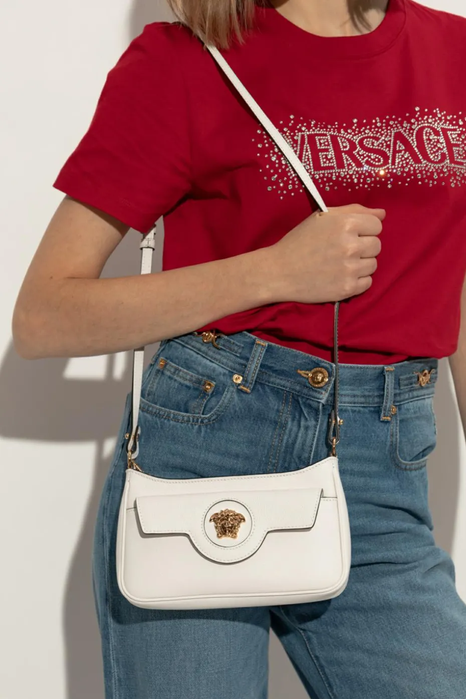 Versace BIAŁY Torba na ramię
