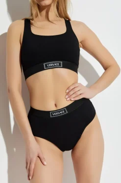 Versace CZARNY Bawełniane figi