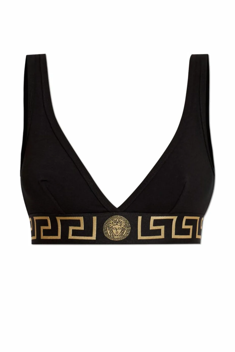 Versace CZARNY Bawełniany biustonosz