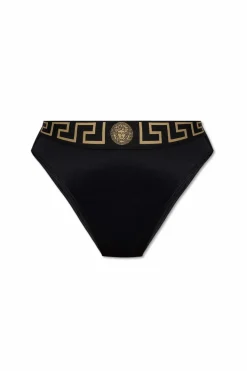 Versace CZARNY Dół od kostiumu kąpielowego
