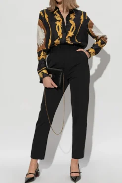 Versace CZARNY Jedwabna koszula