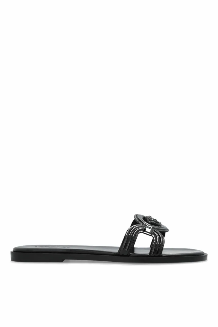 Versace CZARNY Klapki `Medusa `95`
