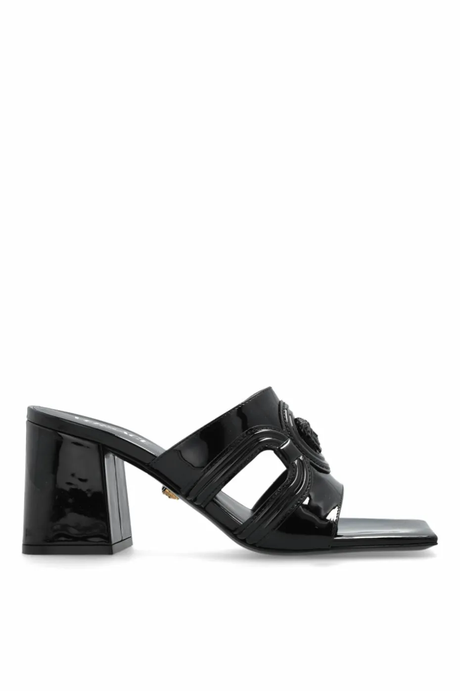 Versace CZARNY Klapki na obcasie