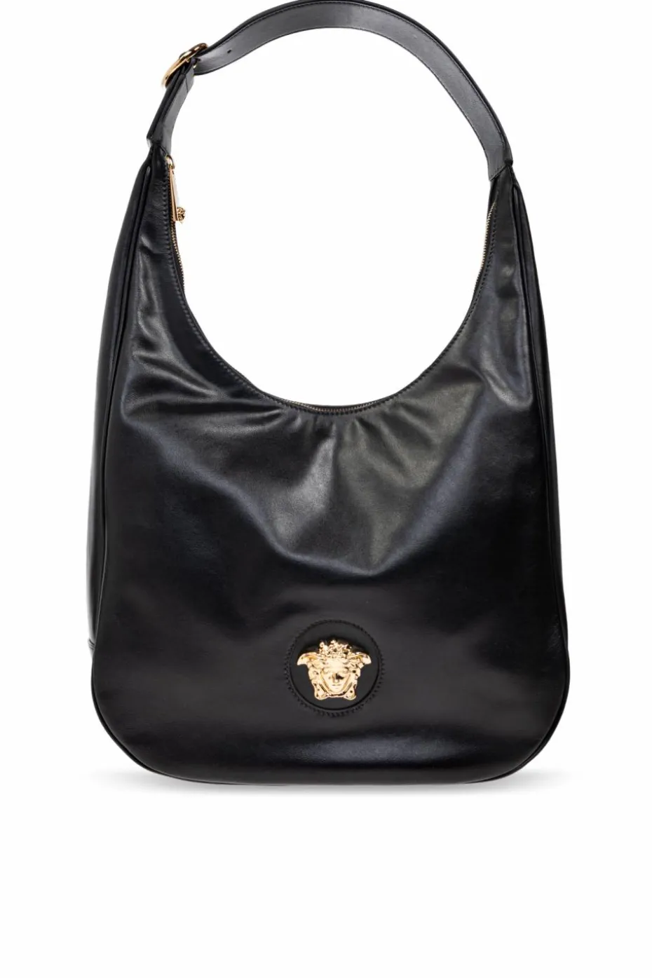 Versace CZARNY Skórzana torba na ramię