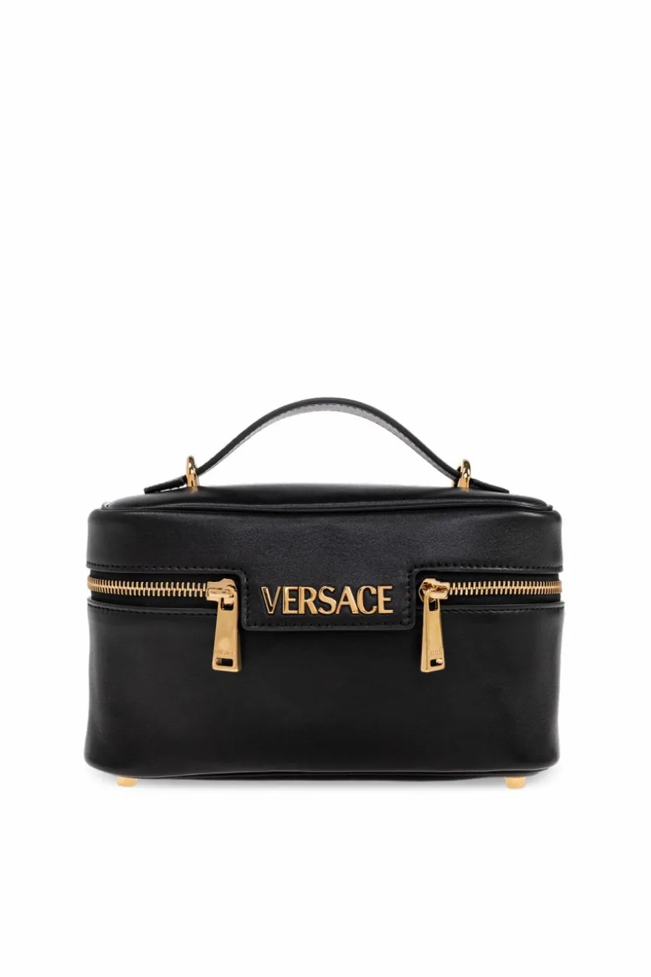 Versace CZARNY Skórzana torba do ręki