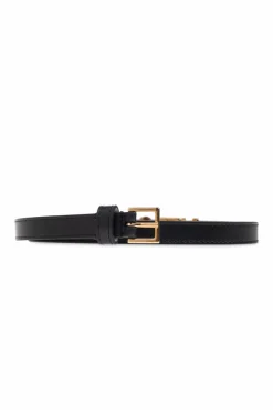 Versace CZARNY Skórzany pasek