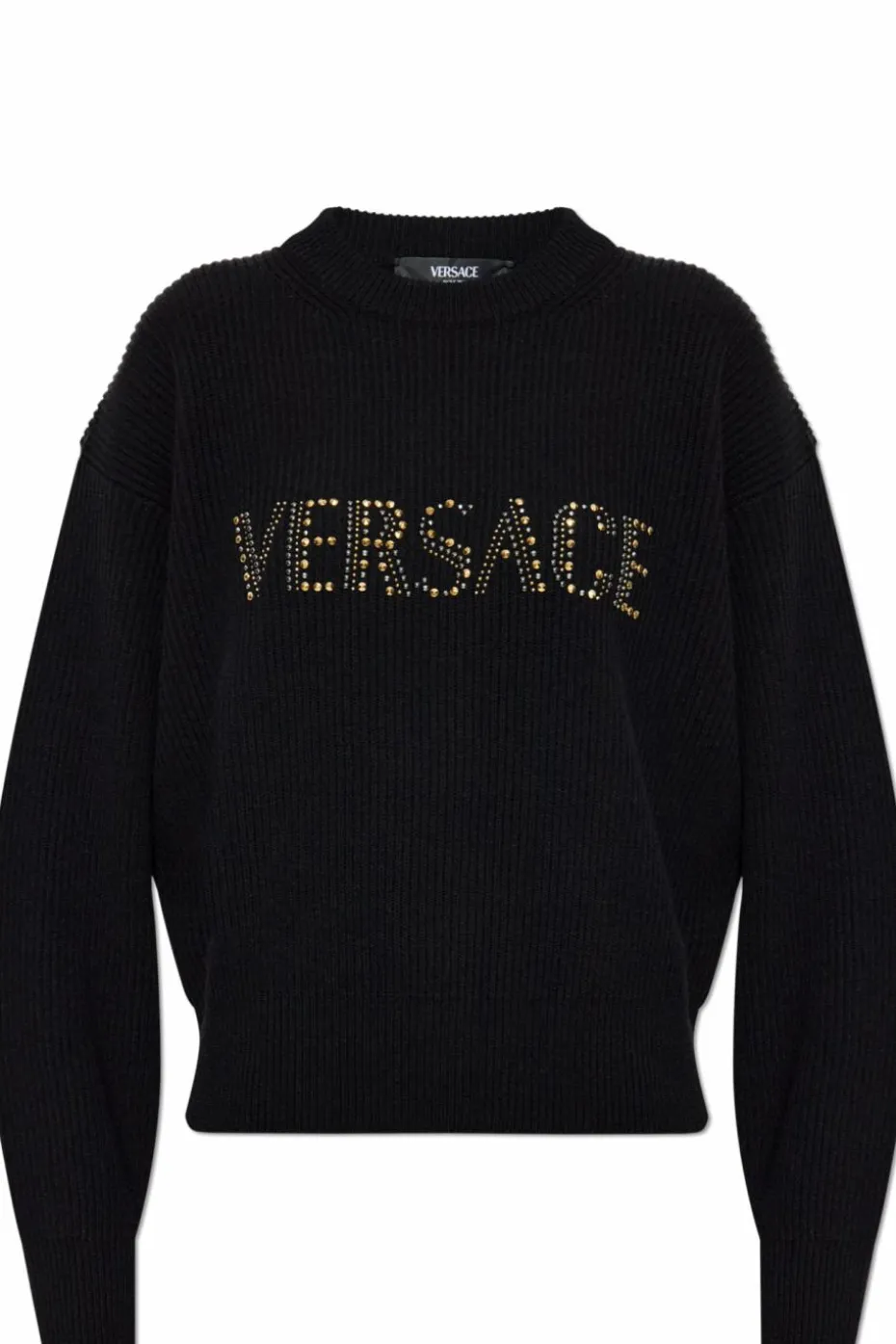Versace CZARNY Sweter z logo
