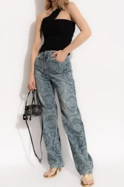 Versace CZARNY Top z odkrytym ramieniem