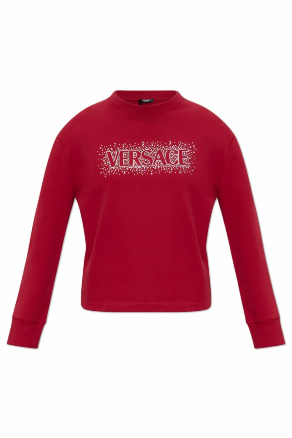 Versace CZERWONY Bluza z połyskującymi kryształami