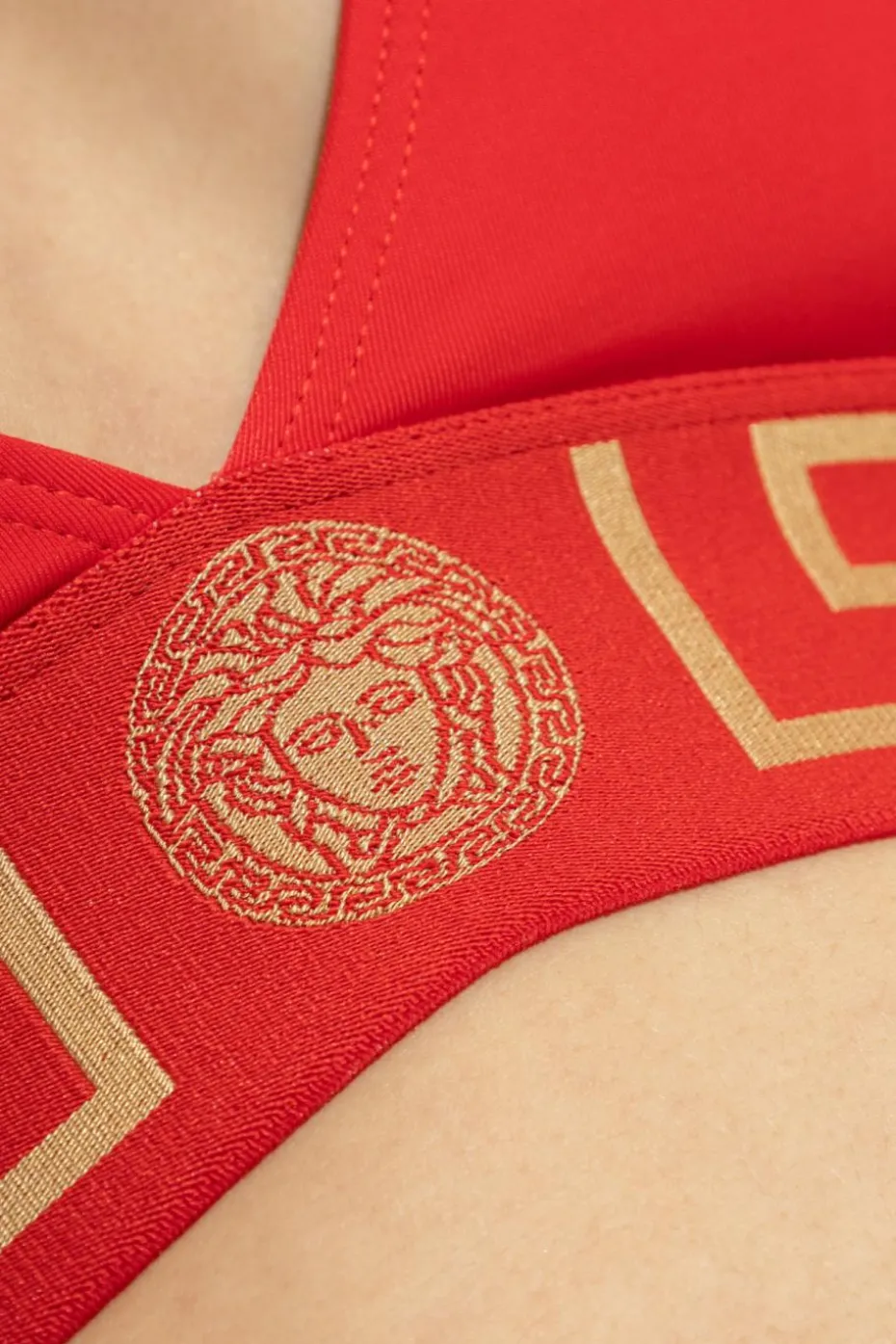 Versace CZERWONY Góra od kostiumu kąpielowego