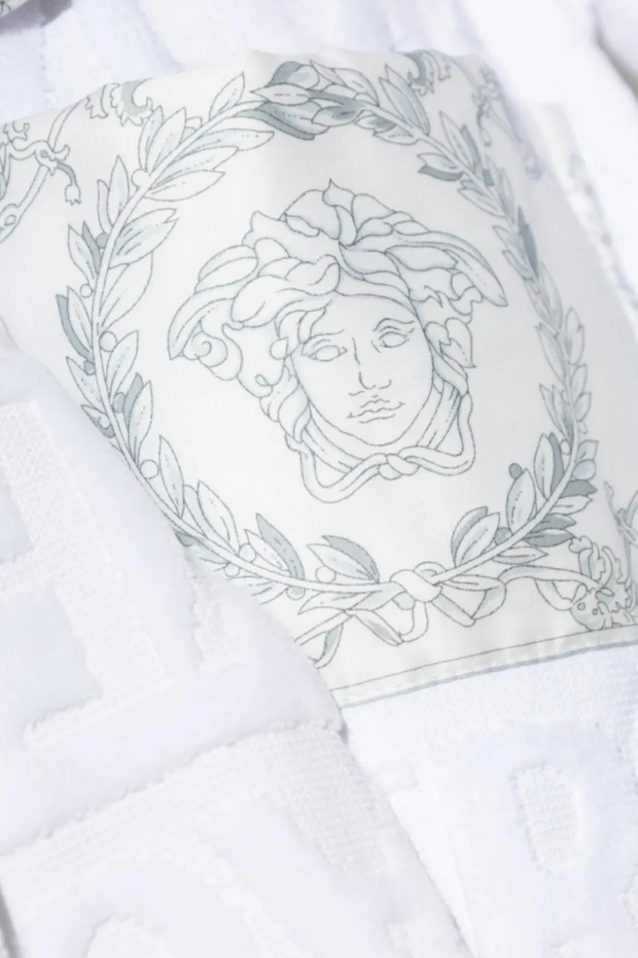 Versace Home BIAŁY Szlafrok z paskiem
