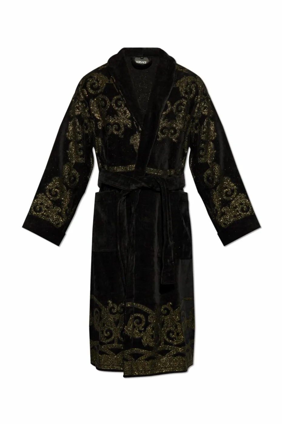 Versace Home CZARNY Szlafrok logo