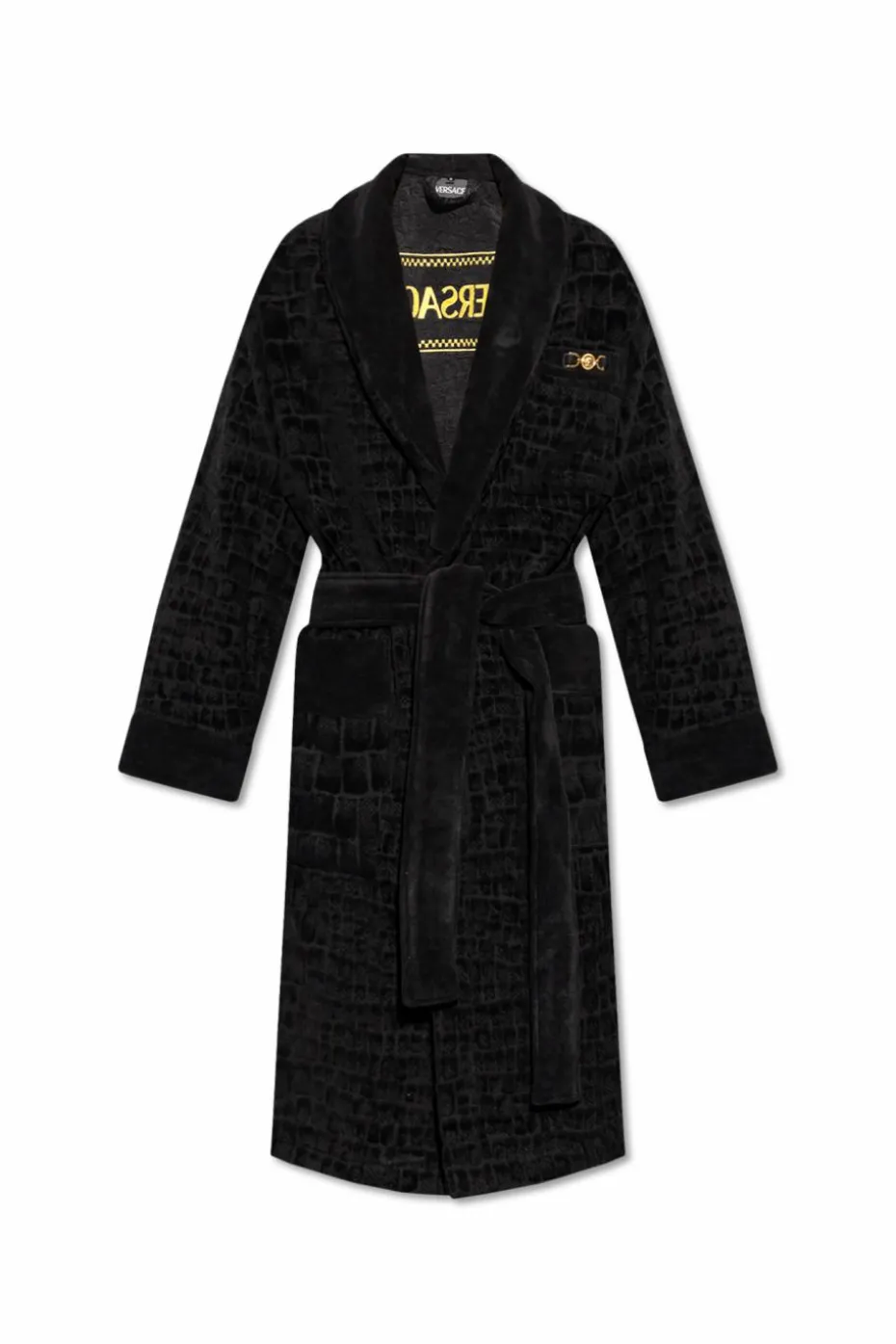Versace Home CZARNY Szlafrok logo