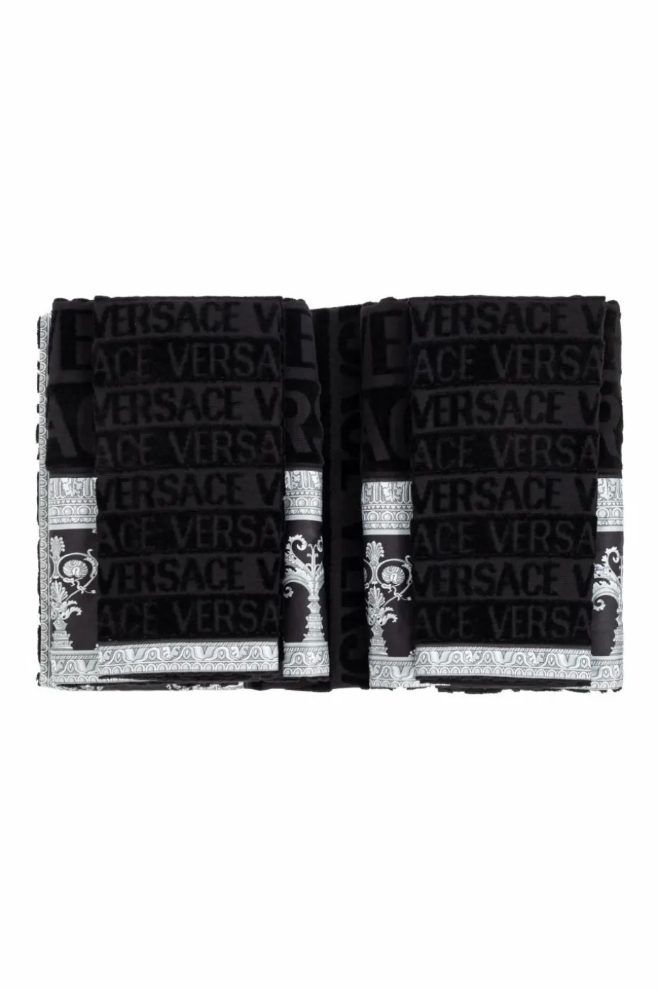 Versace Home CZARNY Zestaw pięciu ręczników