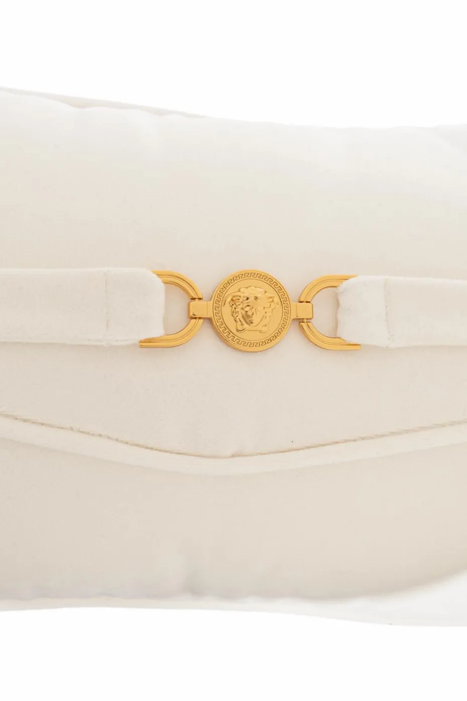 Versace Home kremowy Poduszka z aplikacją w kształcie głowy Meduzy