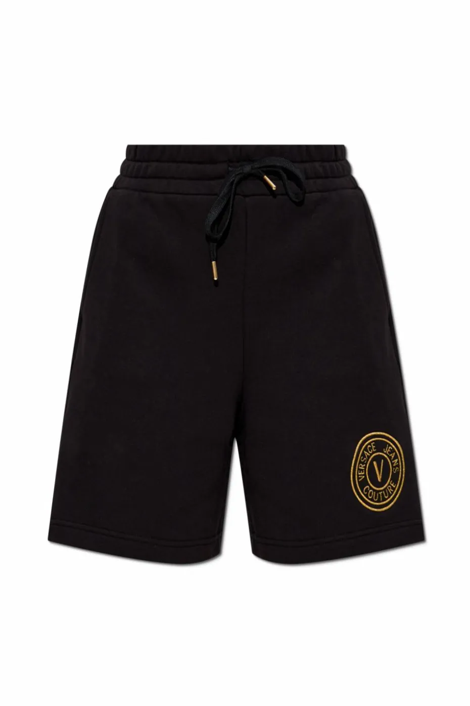Versace Jeans Couture CZARNY Szorty z wyszytym logo