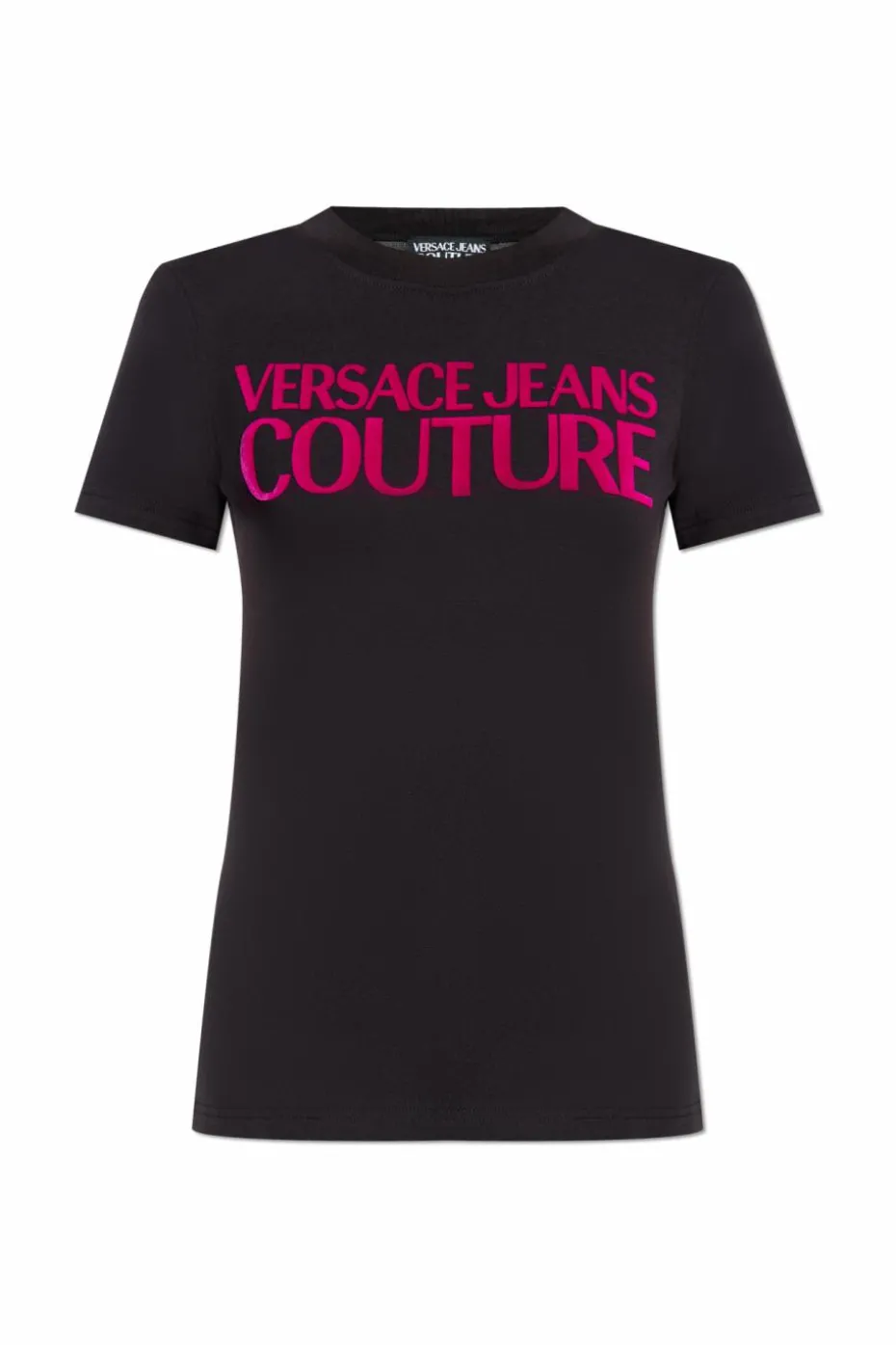 Versace Jeans Couture CZARNY T-shirt z logo