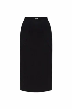 Versace Jeans Couture CZARNY Spódnica z rozcięciem z tyłu