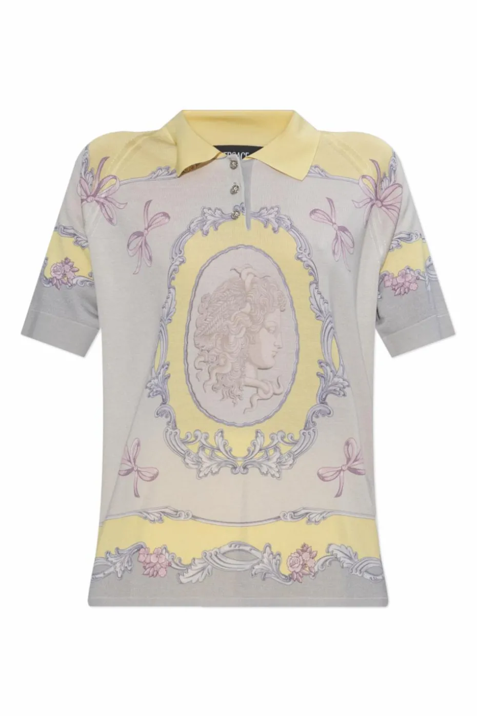 Versace MULTIKOLOR Jedwabne polo