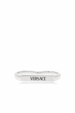 Versace SREBRNY Pierścień na dwa palce