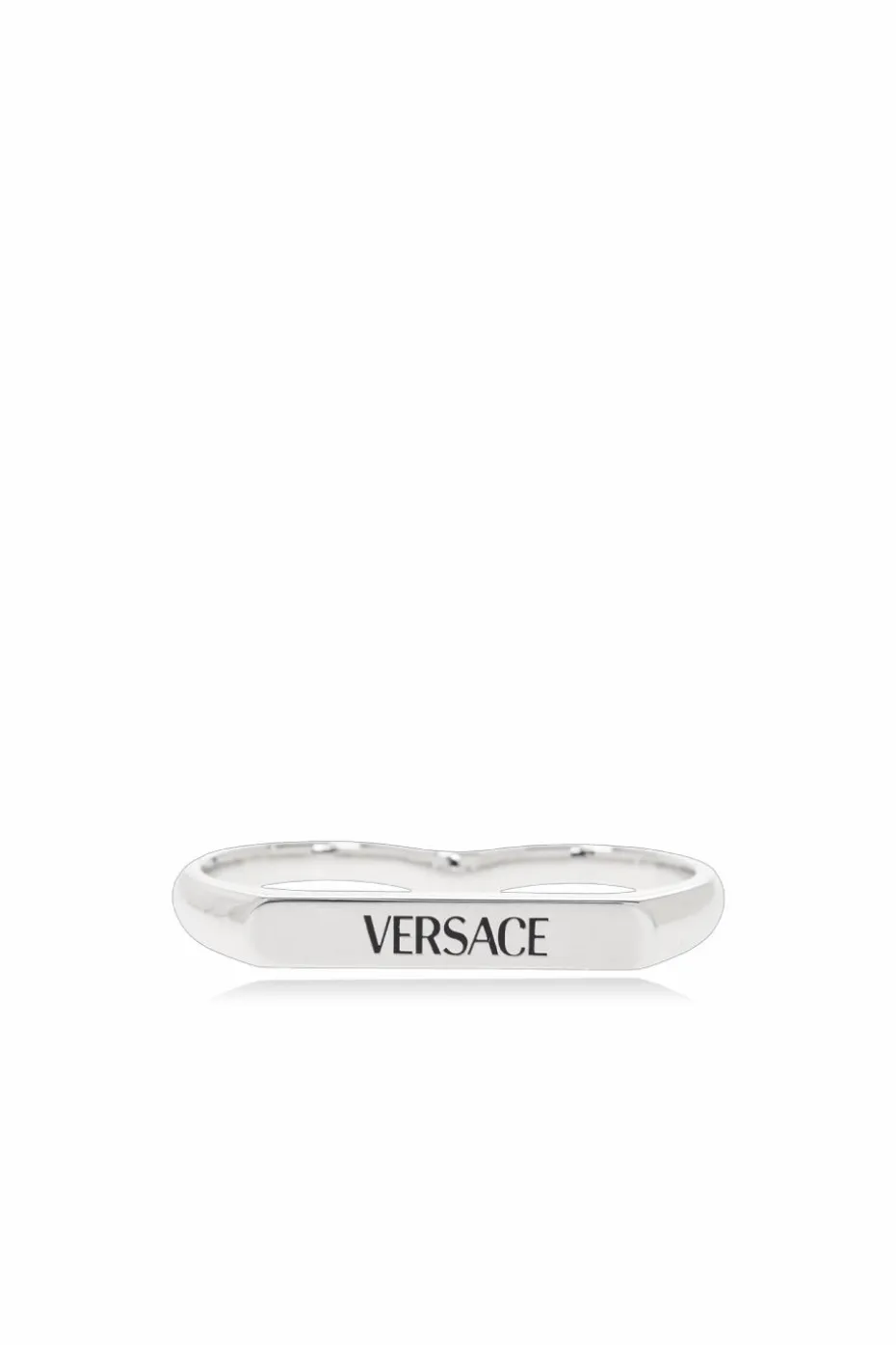 Versace SREBRNY Pierścień na dwa palce