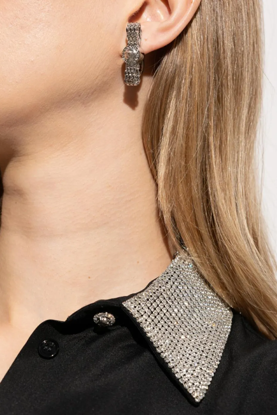 Versace SREBRNY Pojedynczy klips