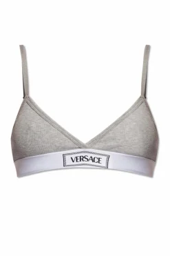 Versace SZARY Bawełniany biustonosz