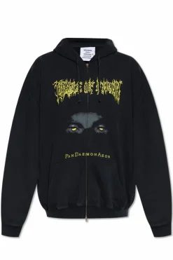 VETEMENTS CZARNY Bluza typu `oversize`