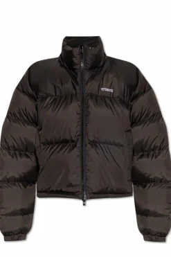 VETEMENTS CZARNY Kurtka puchowa