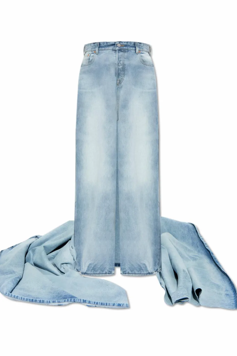 VETEMENTS jasnoniebieski Jeansy z trenem
