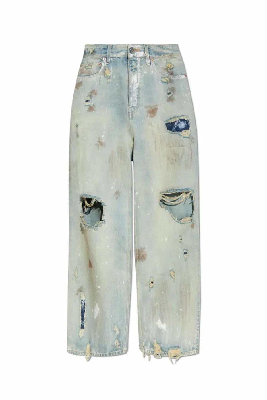 VETEMENTS jasnoniebieski Jeansy z efektem zniszczenia