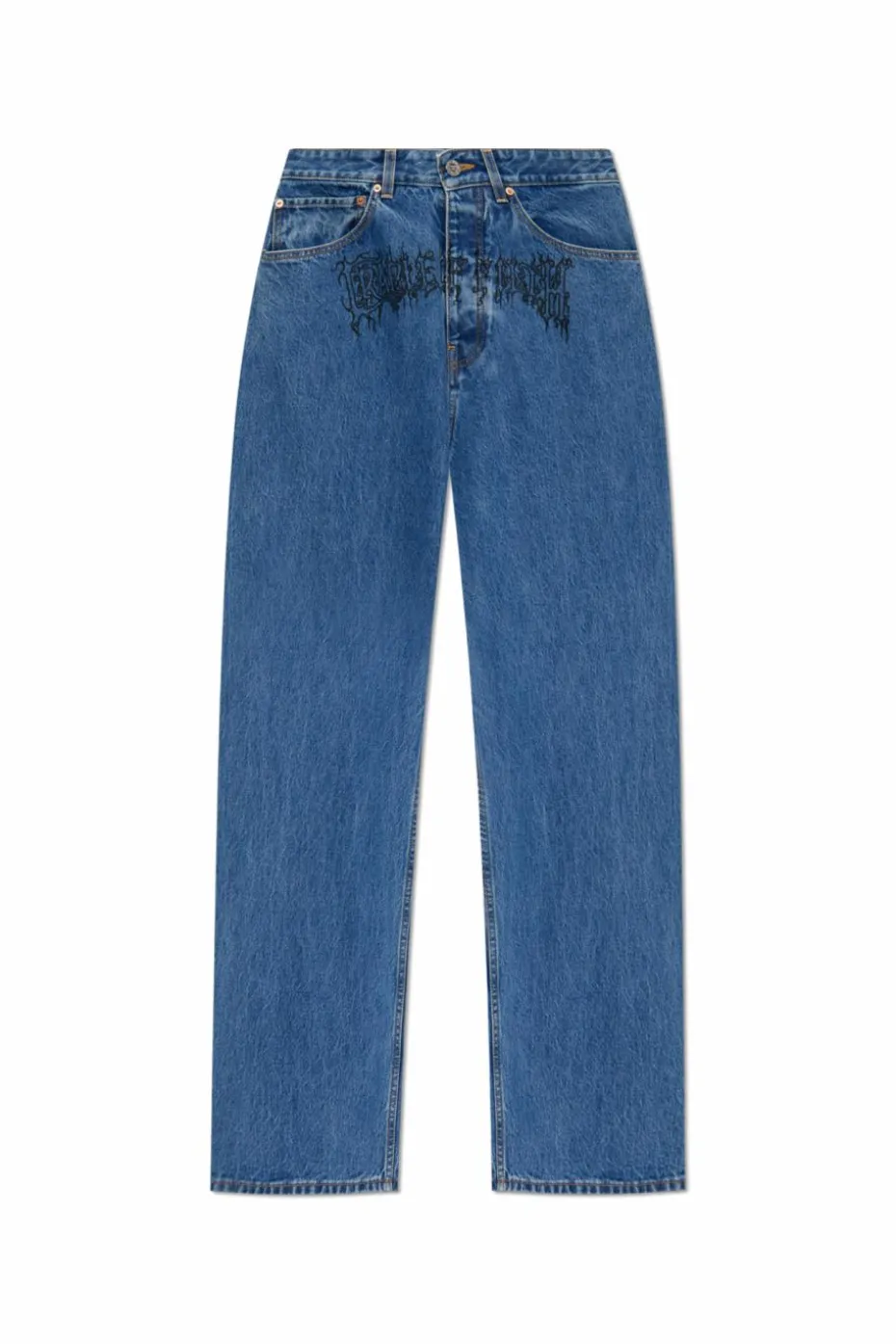 VETEMENTS NIEBIESKI Jeansy z logo