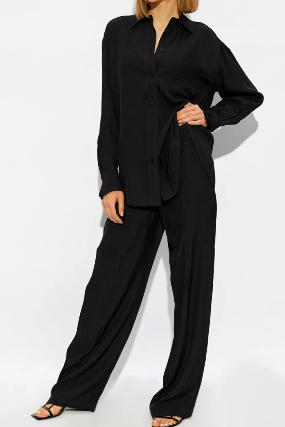 Victoria Beckham CZARNY Koszula z logo