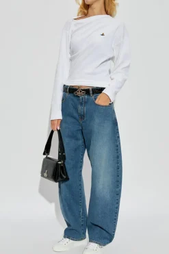 Vivienne Westwood BIAŁY Prążkowany top