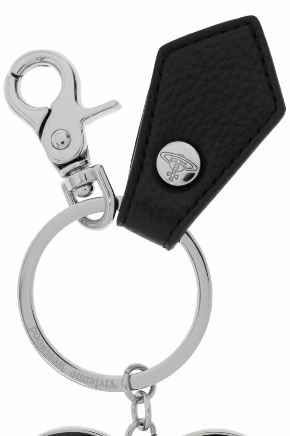 Vivienne Westwood CZARNY Brelok `Mirror Heart Orb`